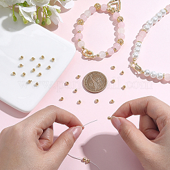 30Pcs Brass Crimp Beads&nbsp;KK-BBC0025-43