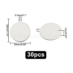 201 Stainless Steel Stamping Blank Tag Pendants&nbsp;STAS-UN0016-30P