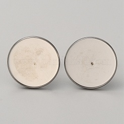 304 Stainless Steel Cuff Button&nbsp;STAS-WH0022-96P