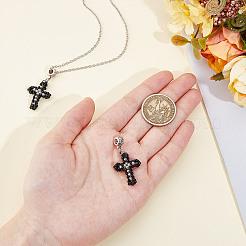 2Pcs Glass Seed Beaded Cross Pendants&nbsp;PALLOY-GO00073