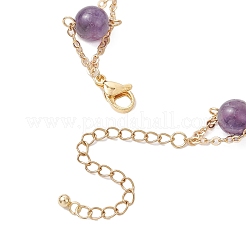 3Pcs Natural Gemstone Round Beads Link Bracelets for Women&nbsp;BJEW-JB12149