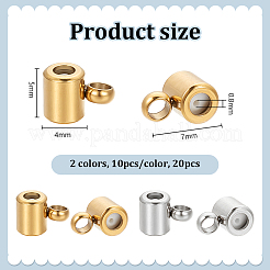 20Pcs 2 Colors Stainless Steel Tube Bails&nbsp;FIND-UN0016-15