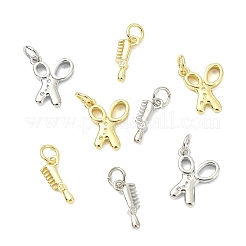 8Pcs 4 Styles Brass Pendants&nbsp;KK-CJ0004-13