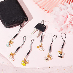 Cow & Flower Alloy Enamel Pendant Decoration&nbsp;HJEW-AB00481