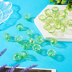 30Pcs UV Plating Acrylic Bead Caps&nbsp;PACR-TA0001-17E