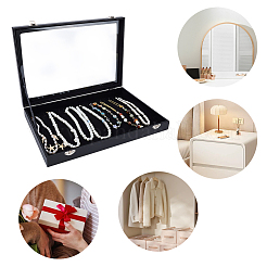 Wood Coverd with PU Leather Necklaces Display Cases&nbsp;AJEW-WH20054-340A
