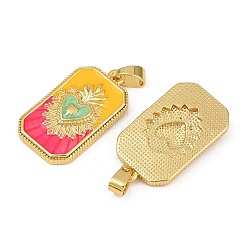 Brass Enamel Pendants&nbsp;X-KK-L190-008G-03