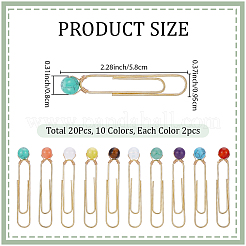 20Pcs 10 Styles Iron Paper Clips&nbsp;AJEW-CP00022