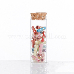 Mini High Borosilicate Glass Bottle Bead Containers&nbsp;BOTT-PW0001-262E