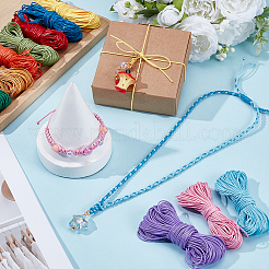 10 Bgas 10 Colors 15M Korean Waxed Polyester Cord&nbsp;YC-PH0001-55
