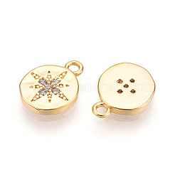 Brass Micro Pave Cubic Zirconia Charms&nbsp;KK-N261-77G