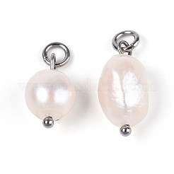 Natural Baroque Keshi Pearl Cultured Freshwater Pearl Pendants&nbsp;LS-PEAR-Q013-01C