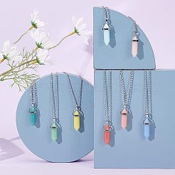 16Pcs 8 Colors Synthetic Luminous Stone Pendants&nbsp;FIND-CA0005-30