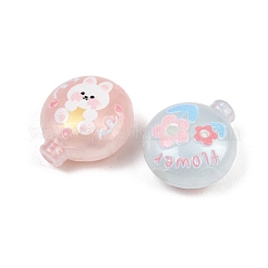 Printed Opaque Acrylic Beads&nbsp;OACR-D041-01B