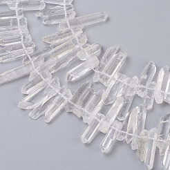 Natural Quartz Crystal Pointed Beads Strands&nbsp;G-L484-01