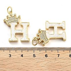 Brass Micro Pave Clear Cubic Zirconia Pendants&nbsp;KK-G498-01H-02