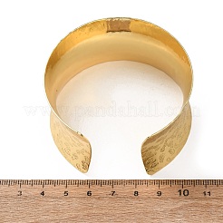 Hammered Brass Cuff Bangles for Women&nbsp;BJEW-A163-04B-G