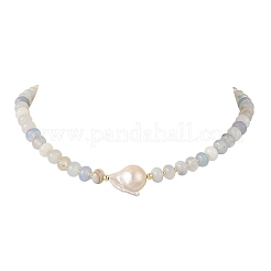 Natural Banded Agate Bead Necklaces&nbsp;NJEW-JN06631
