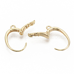 Brass Leverback Earring Findings&nbsp;KK-T051-42G-NF
