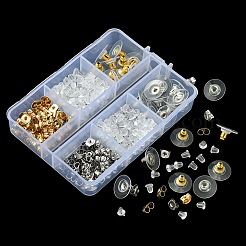 328Pcs 5 Style Brass & Plastic & 304 Stainless Steel Ear Nuts&nbsp;FIND-FS0001-86