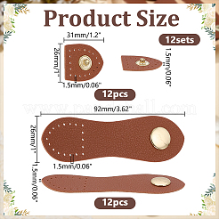 12 Bags Imitation Leather Snap Buckles&nbsp;FIND-AR0006-79