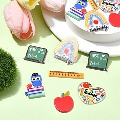 12Pcs 6 Styles Study Style Opaque Acrylic Double Sided Pendants&nbsp;FIND-CJ0002-52