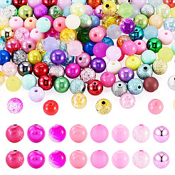 160Pcs 8 Styles Mixed Styles Acrylic Beads&nbsp;FACR-TA0001-13