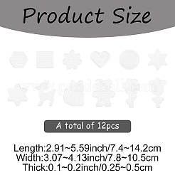 12Pcs 12 Styles Plastic Pegboards for  Mini Fuse Beads&nbsp;DIY-YW0017-55