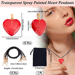 Valentine's Day DIY Pendant Necklaces Making Kits&nbsp;DIY-BBC0002-15A