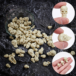 150Pcs 3 Styles Mini Resin Skull Display Decorations&nbsp;FIND-SP0005-57