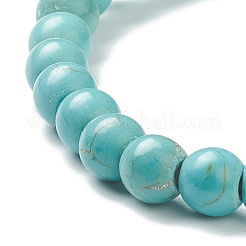Synthetic Turquoise Beaded Stretch Bracelets&nbsp;BJEW-D446-B-14