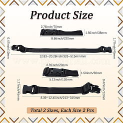 4Pcs 2 Styles Polyester Adjustable Bag Luggage Straps&nbsp;FIND-GF0007-77