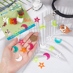 48Pcs 2 Style 4 Colors Transparent Blank Acrylic Pet Dog ID Tag&nbsp;PALLOY-AB00044