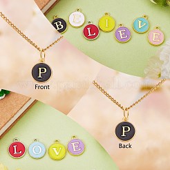 120Pcs 12 Colors Golden Plated Alloy Charms&nbsp;ENAM-SZ0001-64P