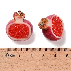 3D Fruit Theme Opaque Resin Pendants&nbsp;RESI-G113-01A