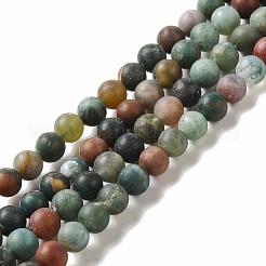Natural Indian Agate Beads Strands&nbsp;G-Q462-6mm-08