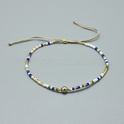 Adjustable Natural Pyrite Braided Bead Bracelets&nbsp;BJEW-F391-A06