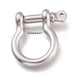 Tarnish Resistant 304 Stainless Steel D-Ring Anchor Shackle Clasps&nbsp;STAS-Z017-15P-01
