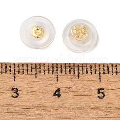 Long-Lasting Plated Brass Silicone Ear Nuts&nbsp;KK-K381-04G
