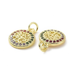 Brass Micro Pave Colorful Cubic Zirconia Pendants&nbsp;KK-E068-VF091