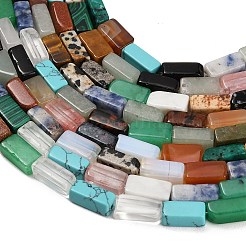 Natural & Synthetic Mixed Stone Beads Strands&nbsp;GG-CBA5B6F-G01-01