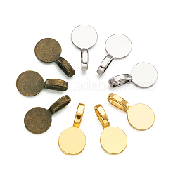 Tibetan Style Alloy Glue On Flat Pad Pendant Bails&nbsp;TIBE-TA0001-10