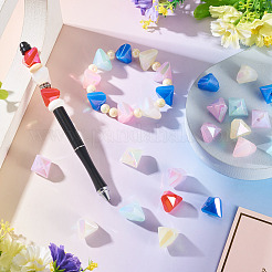 20Pcs UV Plating Opaque Acrylic Imitation Jelly Beads&nbsp;OACR-TADJ0001-09C