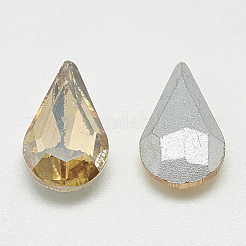 Pointed Back Glass Rhinestone Cabochons&nbsp;RGLA-T082-6x10mm-06