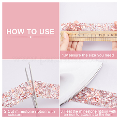 Resin Hotfix Rhinestone Beaded Trim&nbsp;DIY-WH0188-12