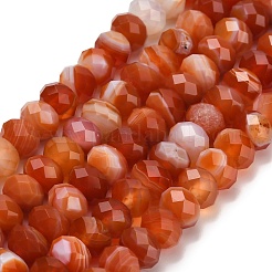 Natural Banded Agate Beads Strands&nbsp;G-Z111-A01-06