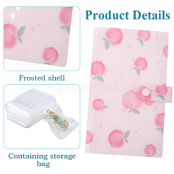 1Pc Fruit Peach Cover PP Plastic Photocard Storage Albums&nbsp;AJEW-CN0006-49A
