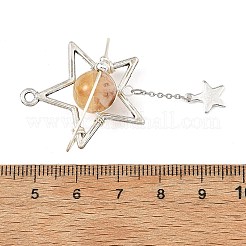 Heated Natural Citrine Pendants&nbsp;PALLOY-TA00444-04