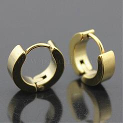 Brass Huggie Hoop Earrings&nbsp;EJEW-EE0002-252C