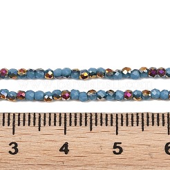 Electroplate Glass Beads Stradns&nbsp;EGLA-H114-01F